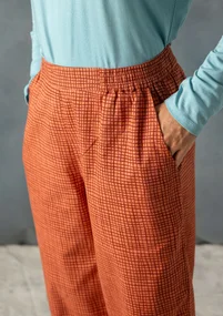 “Pavement” woven pants in organic cotton - apricot