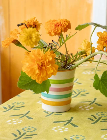 Vase „Caramel“ aus Steinzeug - goldocker-multi