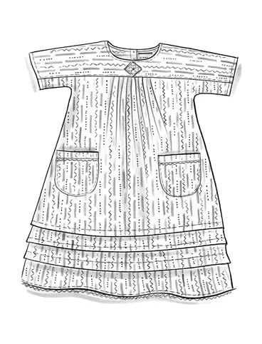 Robe "Lina" en coton biologique tissé - naturel foncé
