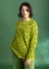 “Jasmine” Bästis sweater in recycled cotton (lime green/patterned S)