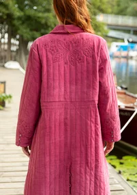 “Venezia” woven organic cotton coat - heather