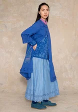 “Fåle” embroidered organic cotton dress - brilliant blue