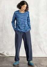 Jersey pants in organic cotton/spandex - ink blue