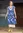Vävd klänning "Rosamunda" i bomull - kleinblå