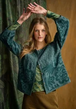 Gilet à motif "Anila" en coton biologique - vert de vérone