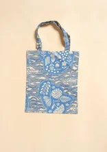 Fabric tote bag S in organic cotton - mild blue