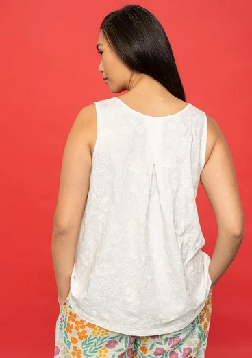 “Eva” jersey tank top in organic cotton - light ecru