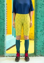 “Crossing” jersey bloomers in organic cotton/spandex - leaf green