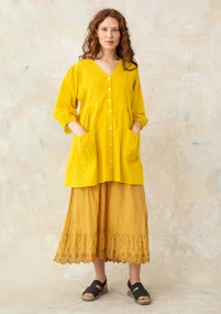 Woven organic cotton smock blouse - pineapple