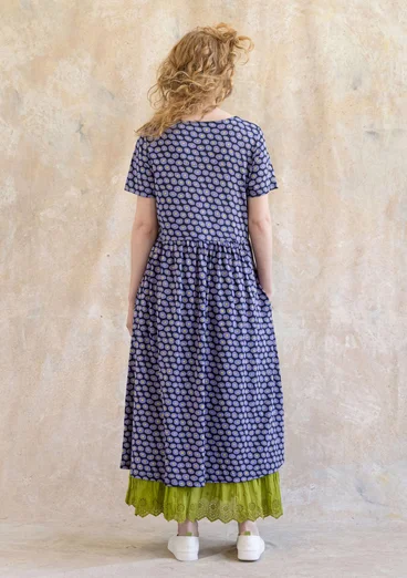 Robe "Billie" en jersey de coton biologique/modal - indigo foncé/motif