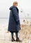 “Svalbard” woven organic cotton quilted coat (ink blue M)