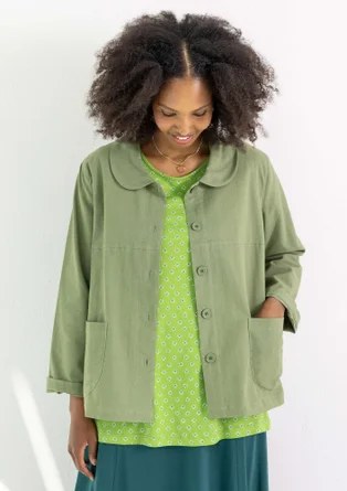 Veste ”Daisy” en coton biologique tissé - vert terne