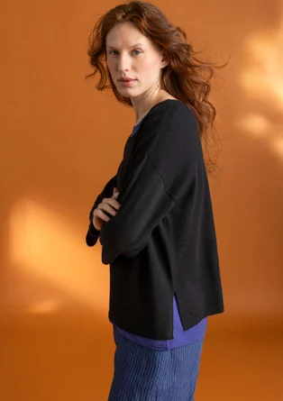 Sweater in organic wool - black