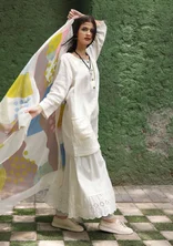 Woven organic cotton underskirt - feather