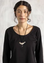 Jersey top in organic cotton - black