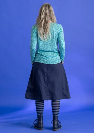 Jupe tissée en twill de coton biologique - indigo foncé