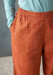 “Pavement” woven pants in organic cotton - apricot