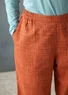 “Pavement” woven organic cotton trousers (apricot S)