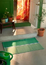 “Meera” organic cotton rug - malachite