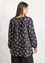 “Ester” blouse in woven linen (black/patterned S)