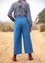 Woven linen/organic cotton trousers (flax blue S)