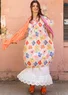 “Aquarelle” woven organic cotton dress (multicoloured M)