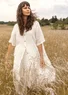 “Seraj” woven linen dress (light ecru XXL)