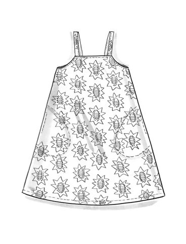 Vevd kjole «Afrodite» i økologisk bomull - vanilje