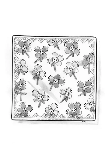 “Amandine” cushion cover in organic cotton - natural