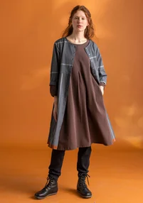 Robe « Ylva » en jersey de coton biologique/élasthanne - torréfaction française