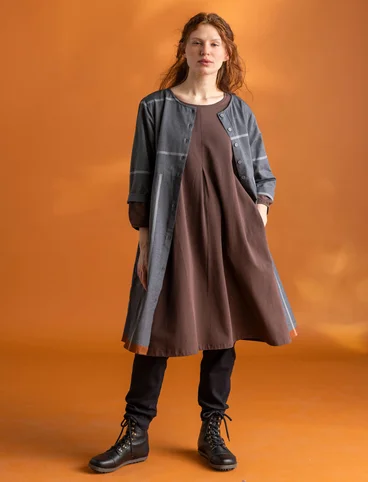 Jerseykleid „Ylva“ aus Bio-Baumwolle/Elasthan - röstkaffee