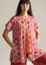 “Suzani” woven organic cotton tunic (Pale powder pink XS)