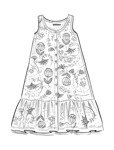 Tricot jurk "Pacific" van biologisch katoen - laguneblauw