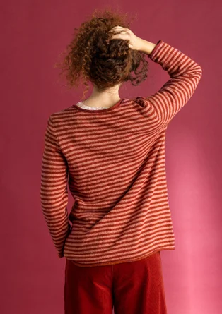 Bästis sweater in organic cotton - rust/dark lily