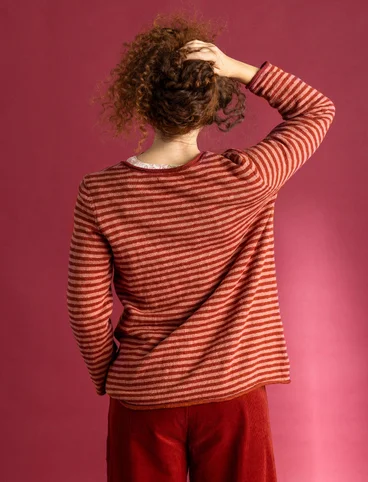 Bästis sweater in organic cotton - rust/dark lily