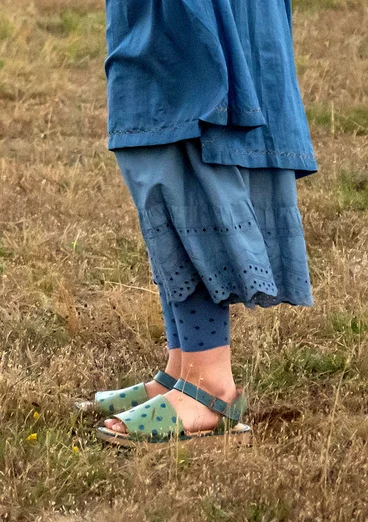 Sandales en cuir nappa  - vert océan