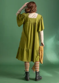 Cotton/modal jersey dress - moss green