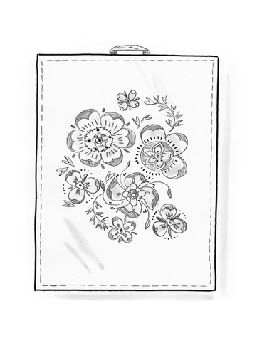 “Desert Bloom” organic cotton tea towel - rowan