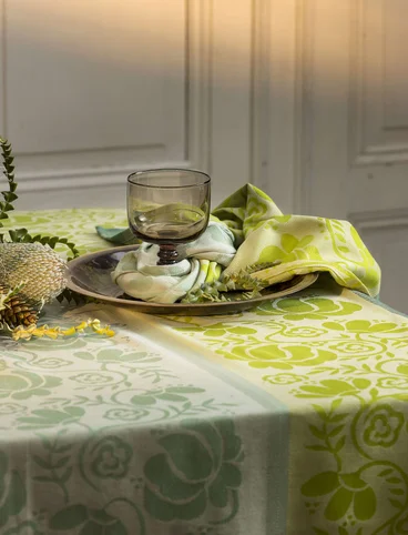 “Vinterros” tablecloth in organic cotton - putty