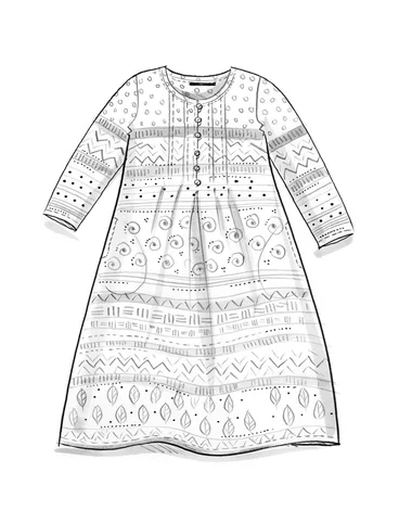 Robe "Madame Indigo" en tissu de coton biologique - gris cendré foncé