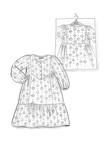 Kleid „Nepal“ aus Bio-Baumwollgewebe - achatrot
