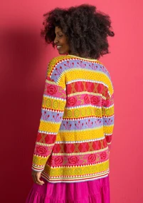 “Klara” cardigan in organic/recycled cotton - canola field