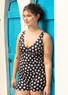 “Sunshine” recycled polyamide/elastane tankini (black/patterned XL)