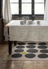 “Mary” rug in organic cotton and jute - black