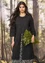 “Tjärn” woven organic cotton dress (black L)