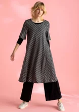 Robe ”Millie” en jersey de coton biologique/modal - gris cendré/motif