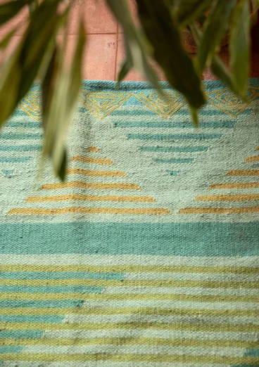 “Andes” rug in wool - dusty green