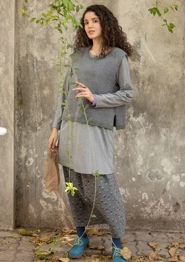 “Alora” jersey tunic in organic cotton - graphite