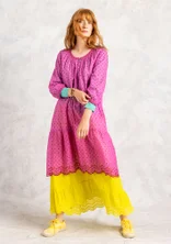 Woven dress in organic cotton - wild rose