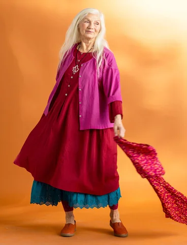 “Hedda” woven organic cotton dress - pomegranate